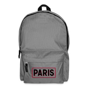 Pariser Red-Frame-Typografie - Rucksack - Mittelgrau - Vorne