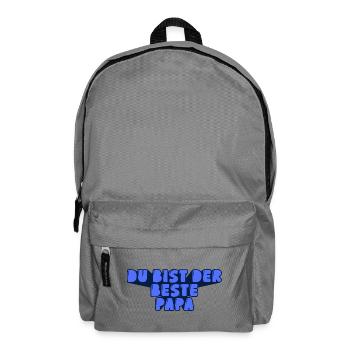du bist der beste Papa - Rucksack - Mittelgrau - Vorne