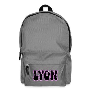 Lyon Retro Groovy Black & Pink Contour - Rucksack - Mittelgrau - Vorne