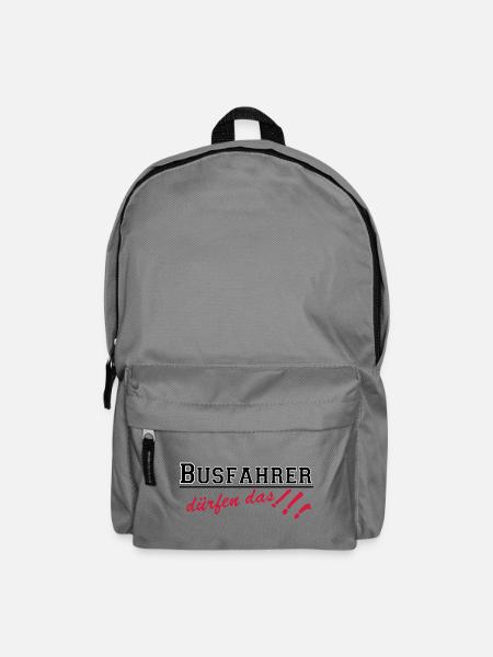 Busfahrer Bus Omnibus Kraftfahrer dürfen...(25) - Rucksack - Mittelgrau