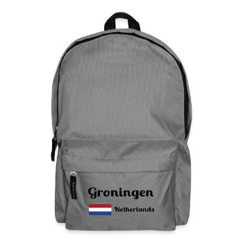 Groningen Niederlande - Stilvolle Drucke - Rucksack - Mittelgrau - Vorne