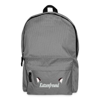 Katzenfreund V1, süße Tees, Ohren - Rucksack - Mittelgrau - Vorne