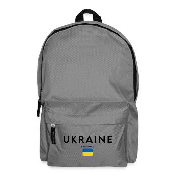 Ukrainian pride, minimalist sleek design - Backpack - elephant grey - Front