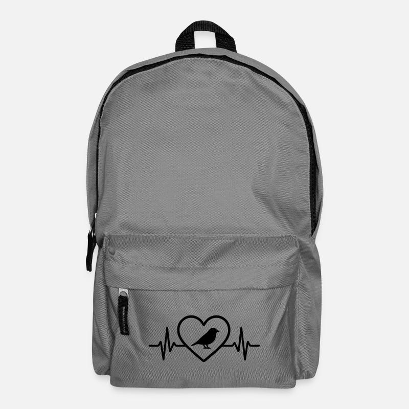 Bird Heart - Backpack - elephant grey