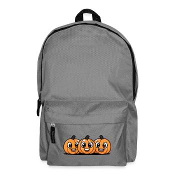 Pumpkin Halloween Cute Comic - Backpack - elephant grey - Front