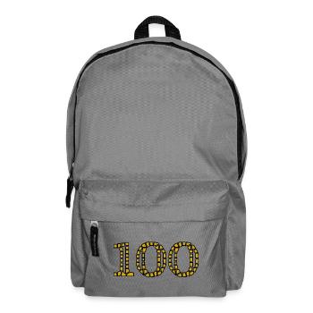 100. 100 ANS. 100e ANNIVERSAIRE. ANNIVERSAIRE 100  - Sac à dos - gris éléphant - Devant
