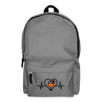 Spritz Heart Cocktail Aperitif - Backpack - elephant grey - Front