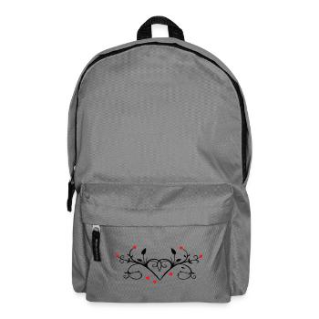 Ornament mit Herzchen - Rucksack - Mittelgrau - Vorne