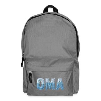 Granny Denim Lettering Patchwork Trend - Backpack - elephant grey - Front
