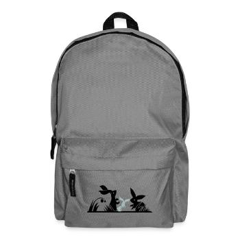 three rabbits in a meadow - Backpack - elephant grey - Front