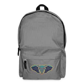 Psychedelischer Elefantenkopf - Rucksack - Mittelgrau - Vorne