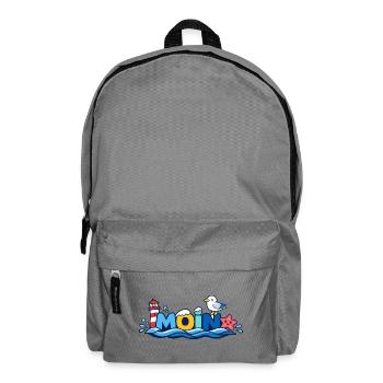 MOIN Möwe Leuchtturm Maritim Bunt - Rucksack - Mittelgrau - Vorne
