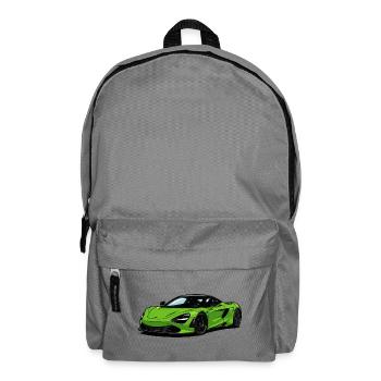 Lime Green Supercar–Illust - Backpack - elephant grey - Front
