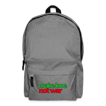 Make Love Not War - Backpack - elephant grey - Front