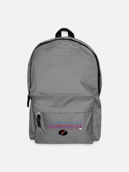 Mein Sozialakku ist leer - Rucksack - Mittelgrau