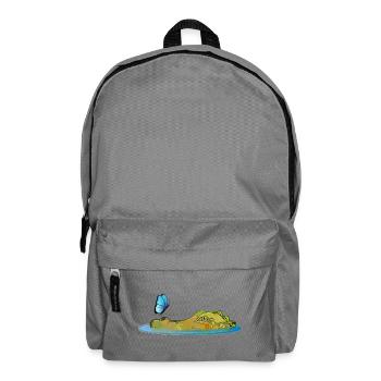 Crocodile in the water with butterfly - Backpack - elephant grey - Front
