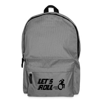 Auf geht's mit einer Rollstuhlfrau* - Rucksack - Mittelgrau - Vorne
