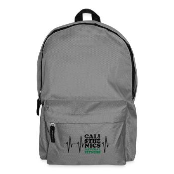 natural fitness calisthenics pulse heartbeat sport - Backpack - elephant grey - Front