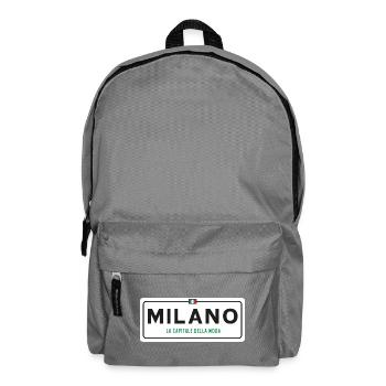 Ortsschild von Mailand - Rucksack - Mittelgrau - Vorne