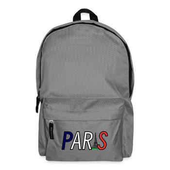 Silhouette parisienne avec jeu de couleurs de la tour Eiffel - Sac à dos - gris éléphant - Devant