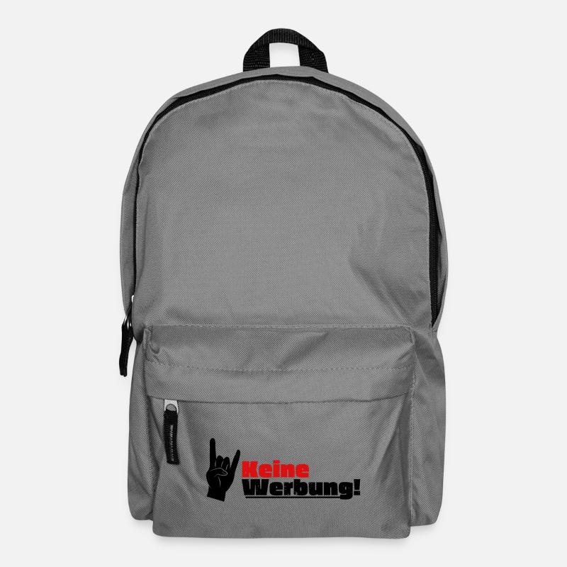 Briefkastenaufkleber - Bitte keine Werbung - Rucksack - Mittelgrau