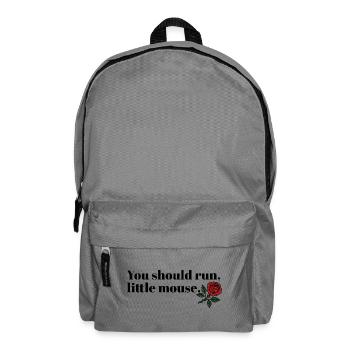 Run Baby Run – Dark Booktok Design - Rucksack - Mittelgrau - Vorne