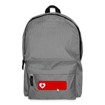 Cooles, von YouTube inspiriertes flaches Symbol für das Abonnieren - Rucksack - Mittelgrau - Vorne