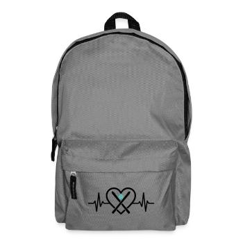 Skiing Heart Snow Mountain Sports Passion - Backpack - elephant grey - Front