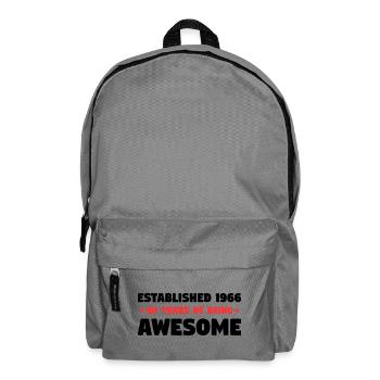 Established 1966 60 Years Awesome Birthday - Backpack - elephant grey - Front