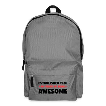 Established 1936 90 Years Awesome Birthday - Backpack - elephant grey - Front