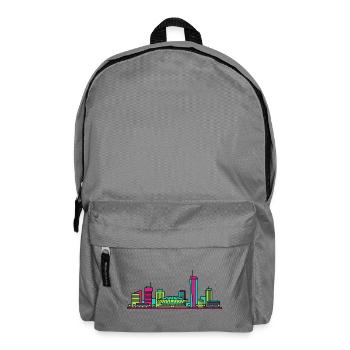 Katowice City Skyline Spodek Arena Linienkunst - Rucksack - Mittelgrau - Vorne