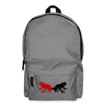 Frosch Kröte - Rucksack - Mittelgrau - Vorne