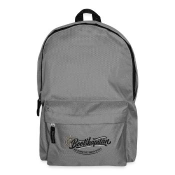 Bootskapitän Spruch mit Steuerrad für Seefahrer - Rucksack - Mittelgrau - Vorne