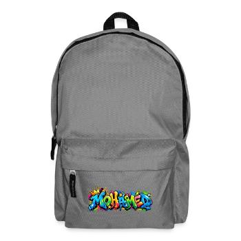 Mohamed Graffiti Arc-en-ciel: der König des Stils! - Rucksack - Mittelgrau - Vorne