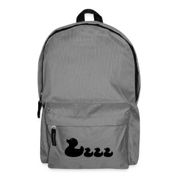 Mutter Ente & Entlein – Lustiges Entenmotiv - Rucksack - Mittelgrau - Vorne