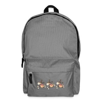 Rentier Trio - Rentiere - Ren - Weihnachten - Xmas - Rucksack - Mittelgrau - Vorne