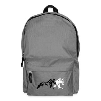Chevaux Etalon Jument Poulain - Sac à dos - gris éléphant - Devant