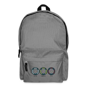 Reifen Formel Auto Rennen - Rucksack - Mittelgrau - Vorne