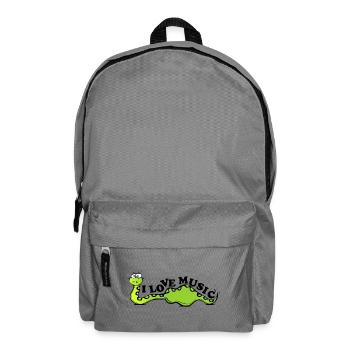 The snake loves music - Backpack - elephant grey - Front