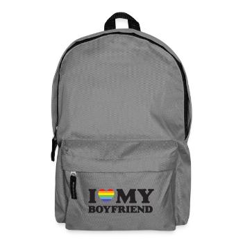 J’aime mon petit ami - LGBTQ - Sac à dos - gris éléphant - Devant