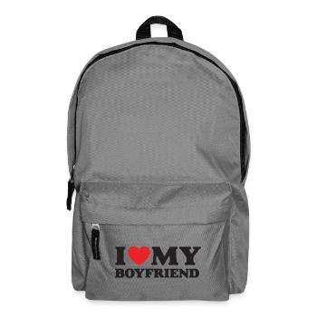 J’aime mon petit ami - Sac à dos - gris éléphant - Devant