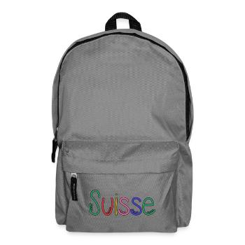 SWITZERLAND. HUMOR. COUNTRY. FLAG - Backpack - elephant grey - Front