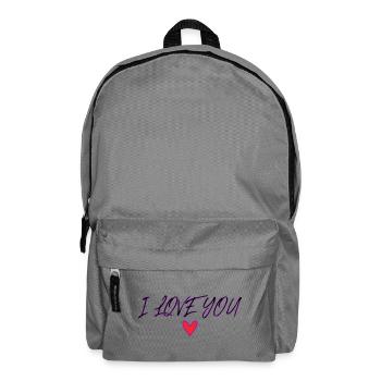 HEART. DAD. MOM. Bachelorette party. BEBE. CHILD. HEART. FEAST - Backpack - elephant grey - Front