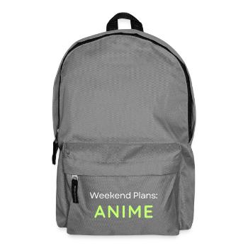 Anime Weekend Plans Graphic Design - Backpack - elephant grey - Front