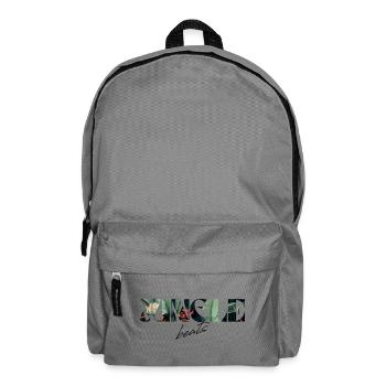 Jungle Beats Tropical Schriftzug - Rucksack - Mittelgrau - Vorne