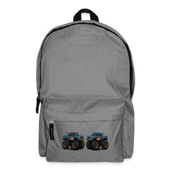 MonsterTruck Flames Cruiser - Backpack - elephant grey - Front