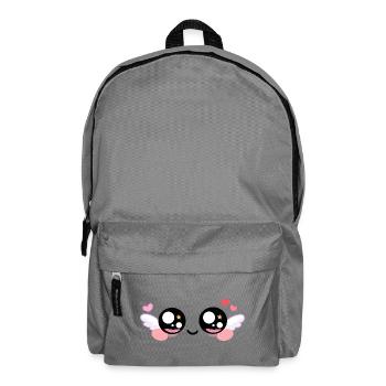Cupid Eyes – Kawaii Angel Eyes with Wings & Star - Backpack - elephant grey - Front