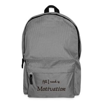 Sigura Design Motivation Typografie Zitat - Rucksack - Mittelgrau - Vorne