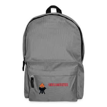 Grillmeister Icon Shirt – BBQ T-Shirt Geschenkidee - Rucksack - Mittelgrau - Vorne