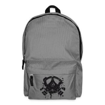 Gas mask graffiti - Backpack - elephant grey - Front